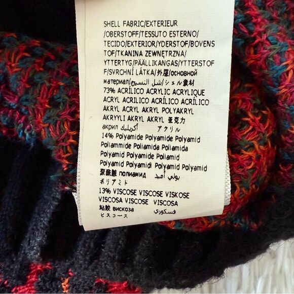 Farm Rio Rauti Multicolored Turtleneck Sweater with Beaded Fringe Size M - Picture 11 of 11